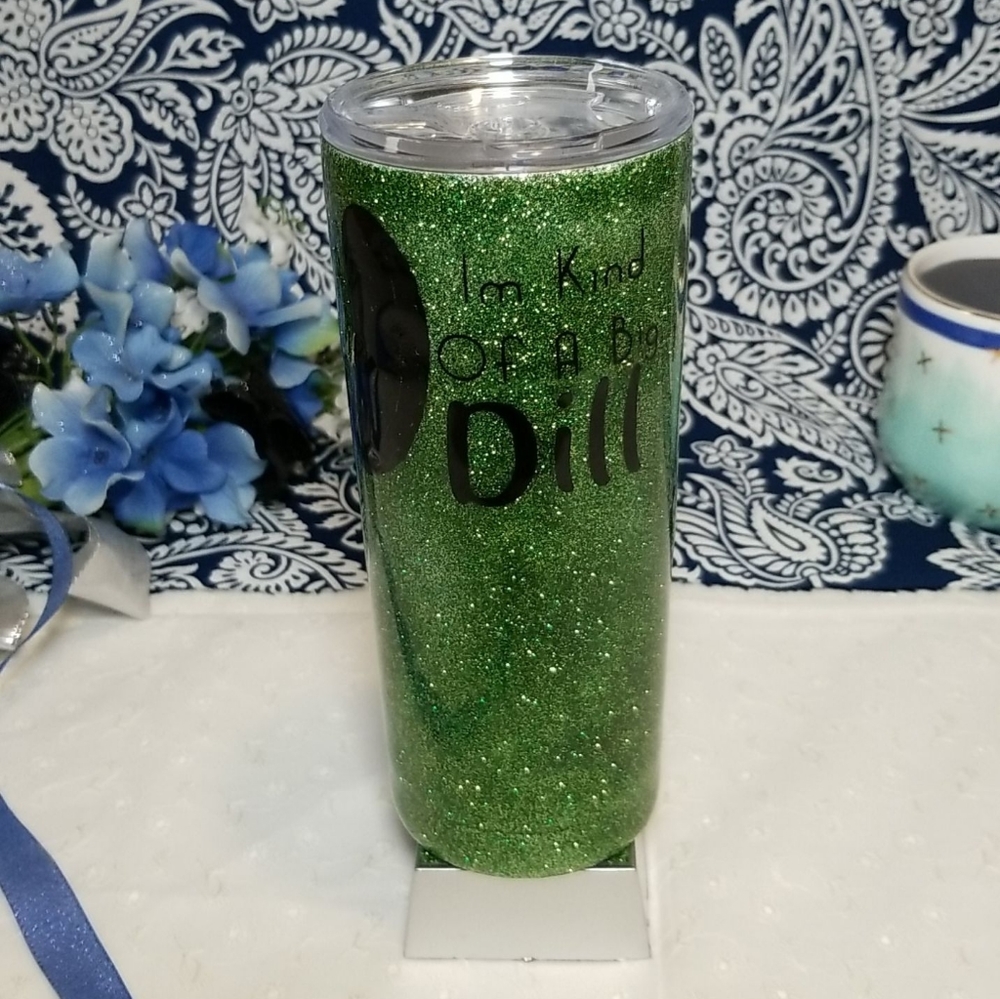 Custom glitter tumbler